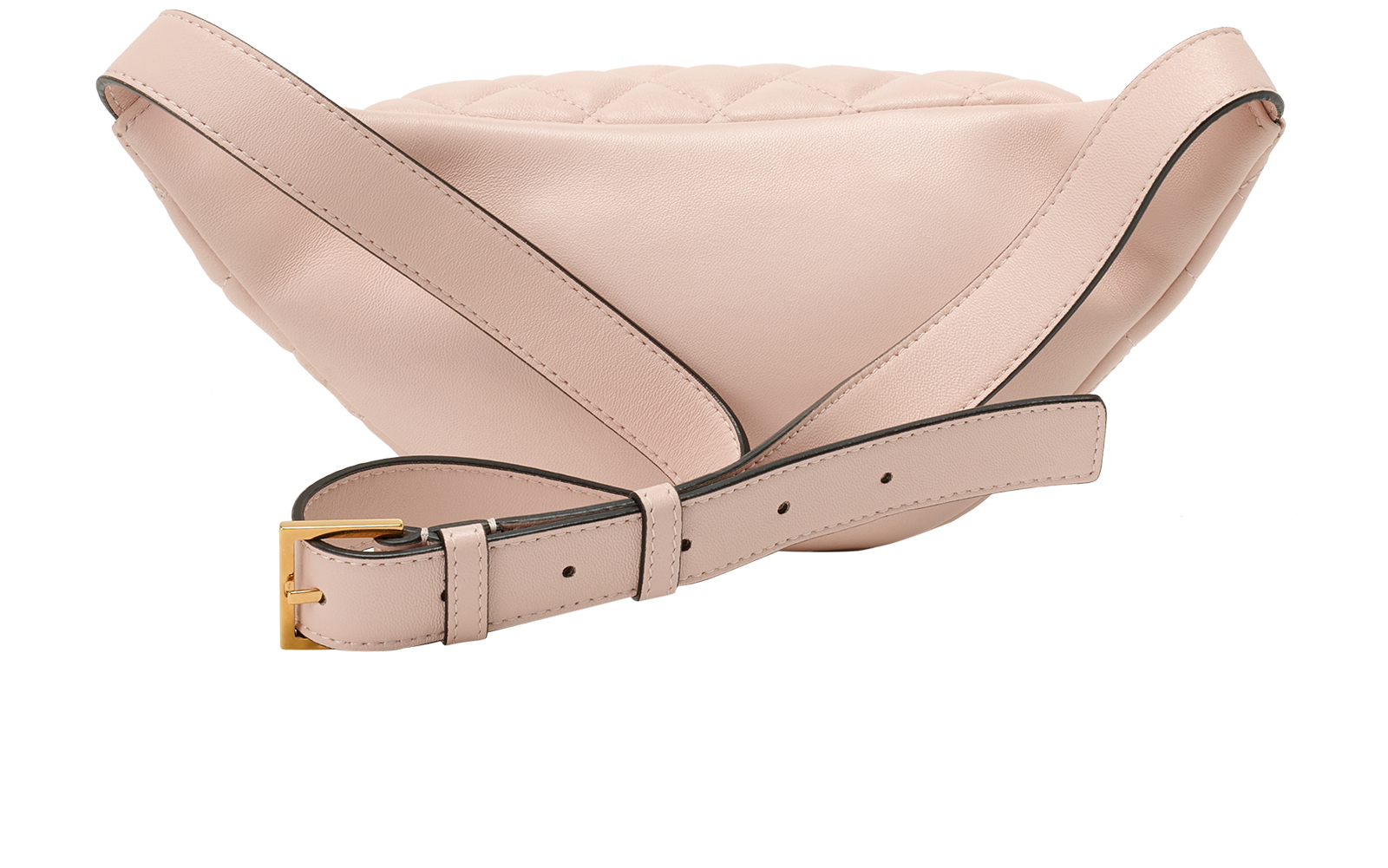 Quilted Medusa Belt Bag, &pound;395, Handbags, Pink, Leather, Back view